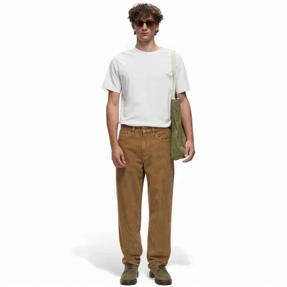 Levis Premium 568 Loose Fit Corduroy Jean Pants Mens 30x32 Beige/Brown NWT